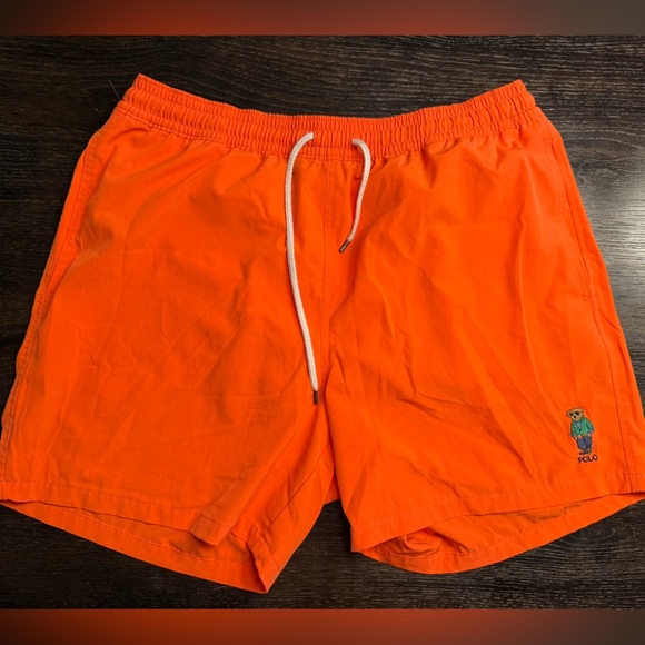 Polo Bear Orange Swim Shorts - Picture 1 of 1